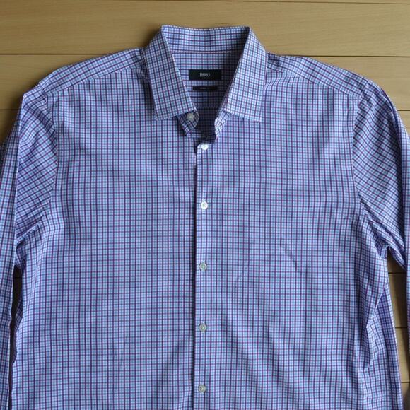 Hugo Boss Button Down Shirt Plaid Size L - Picture 2 of 4